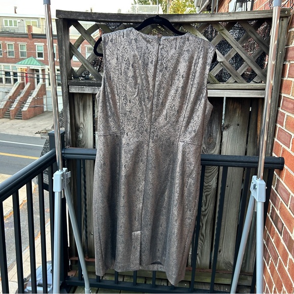 Calvin Klein Silver Metallic Snake Dress 14 NWT - Picture 4 of 7